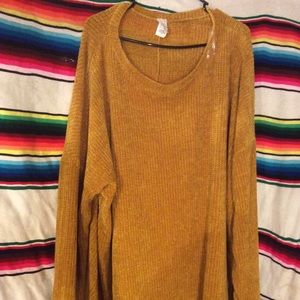Golden yellow long sleeve blouse